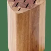 Online CASA ACACIA Bloc à Couteaux Pour 6 Couteaux Naturel