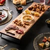 Hot CASA ACACIA LUX Planche à Servir Noir, Naturel