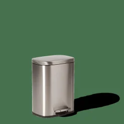 New CASA ADELE Poubelle à Pédale 12l Argent