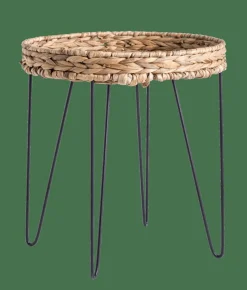 Hot CASA AKELA Table D'appoint Noir, Naturel