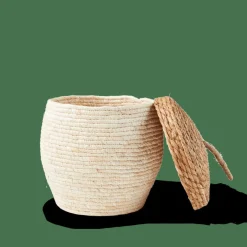 Sale CASA ALVIN Panier De Rangement Avec Couvercle Brun, Naturel