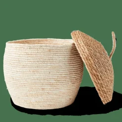 Sale CASA ALVIN Panier De Rangement Avec Couvercle Brun, Naturel