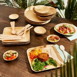 Sale CASA ARECA LEAF Assiettes Set De 6 Naturel