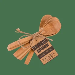 New CASA BAMBOO Cuillères Set De 6 Naturel