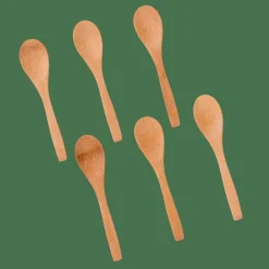 New CASA BAMBOO Cuillères Set De 6 Naturel