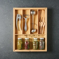 Discount CASA BAMBOO Organisateur Tiroir Escamotable Naturel