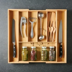 Discount CASA BAMBOO Organisateur Tiroir Escamotable Naturel
