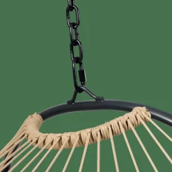 New CASA BAZAI Chaise Suspendue Avec Support Noir