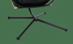 New CASA BAZAI Chaise Suspendue Avec Support Noir