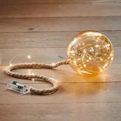 Discount CASA BLOXEM Boule Déco Avec 21 LEDs Doré
