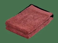 Best CASA B-LUX Gants De Toilette Set De 2 Rouge