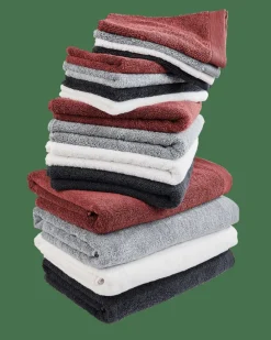 Best CASA B-LUX Gants De Toilette Set De 2 Rouge