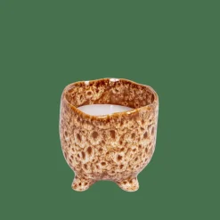 New CASA CERAMIC Bougie En Pot Brun