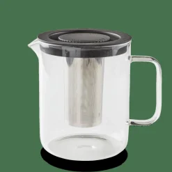 Best CASA CHAI Théière 1,5 L Noir, Transparent