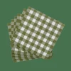 Online CASA CHECK GREEN Set De 20 Serviettes Vert