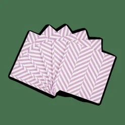 Clearance CASA CHEVRON Set De 20 Serviettes Mauve