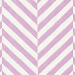 Sale CASA CHEVRON Set De 20 Serviettes Mauve
