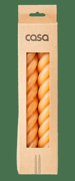 Hot CASA CURL Bougies Set De 2 Ocre