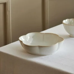 Outlet CASA DAHLIA FLOWER Assiette Creuse Blanc