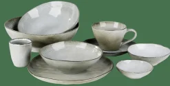 CASA EARTH LAGOON Assiette Plate Vert Clair