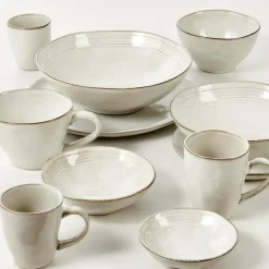 Hot CASA EARTH MARL Assiette Plate Crème