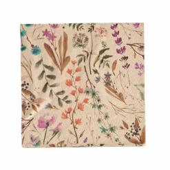 Clearance CASA ECO DRIED FLOWER Set De 20 Serviettes Multicolore