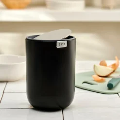 Clearance CASA EKO Mini Poubelle De Table 1,5l Noir