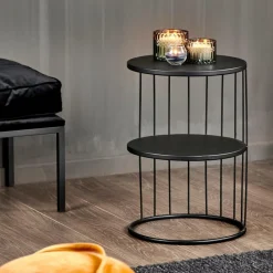 Outlet CASA ELMER Table D'appoint Noir