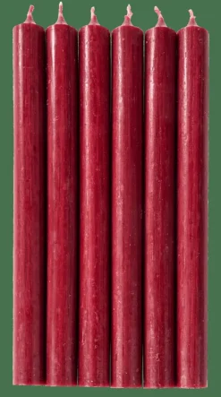 New CASA FINA Bougies Set De 6 Bordeaux