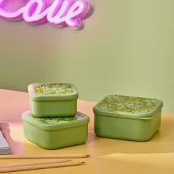 Online CASA FRESHMOOD Boîtes à Snack Set De 3 Seafoam + Motif Loulou Seafoam (vert)