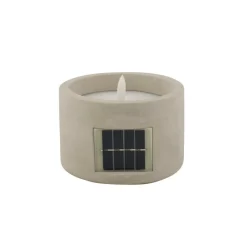Outlet CASA FUEGO Bougie Solaire LED Gris Clair