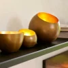 Hot CASA GIMINI Support Bougie Chauffe-plat Cuivre
