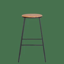 New CASA GIULIA Tabouret De Bar Noir, Naturel