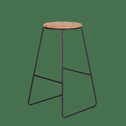 New CASA GIULIA Tabouret De Bar Noir, Naturel