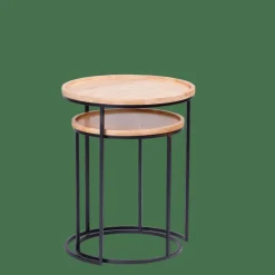 Sale CASA GOM Tables D'appoint Set De 2 Noir, Naturel