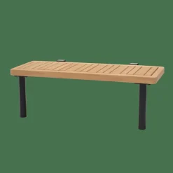 New CASA HANNA Lounge Teck Table D'appoint Noir, Naturel