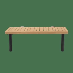 New CASA HANNA Lounge Teck Table D'appoint Noir, Naturel