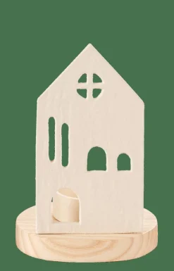 Discount CASA HOME Porte-bougie Chauffe-plat Blanc, Naturel
