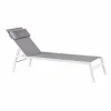 Clearance CASA HUGO Chaise Longue Set De 2 Blanc / Gris