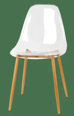 Clearance CASA ICE Chaise Salle à Manger Transparent, Naturel