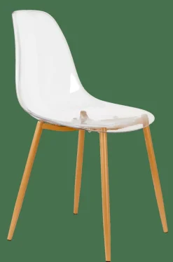 Clearance CASA ICE Chaise Salle à Manger Transparent, Naturel
