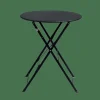 Best CASA IMPERIAL Table Pliante Rond Noir