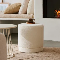 Discount CASA LANCE Pouf Blanc