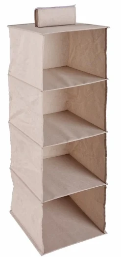 Clearance CASA LINOLUX Boîte De Rangement Avec Fermeture éclair Beige