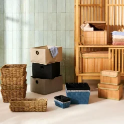 Clearance CASA LINOLUX Panier De Rangement Beige