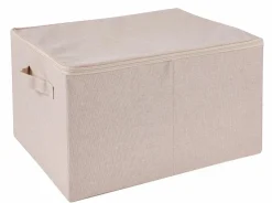 Discount CASA LINOLUX Sac De Rangement XL Avec Fermeture éclair Beige