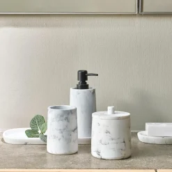 Hot CASA LUNA Distributeur De Savon Aspect De Marbre