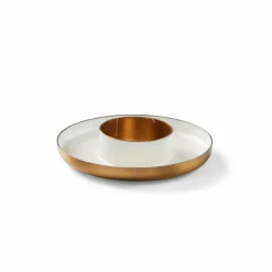 New CASA LUZ Support Bougie Chauffe-plat Brun