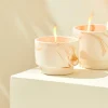 Sale CASA MARBLE Bougie D'extérieur Blanc, Orange