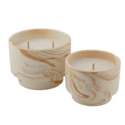 Sale CASA MARBLE Bougie D'extérieur Blanc, Orange